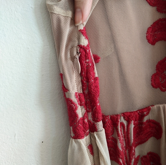 For Love & Lemons Red Lace Temecula Mini Dress - Picture 8 of 11